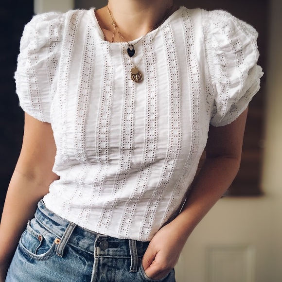 Last✨🆕Free People White Star Struck Tee - Picture 4 of 8